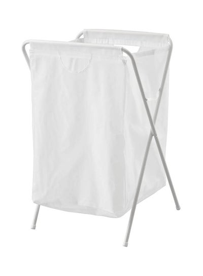 كيس غسيل مع حامل أبيض 90x45x55 سم