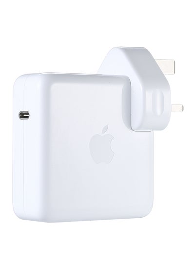 محول طاقة USB-C بقدرة 61 وات متوافق مع جهاز MacBook Pro مقاس 13 بوصة من Apple باللون الأبيض