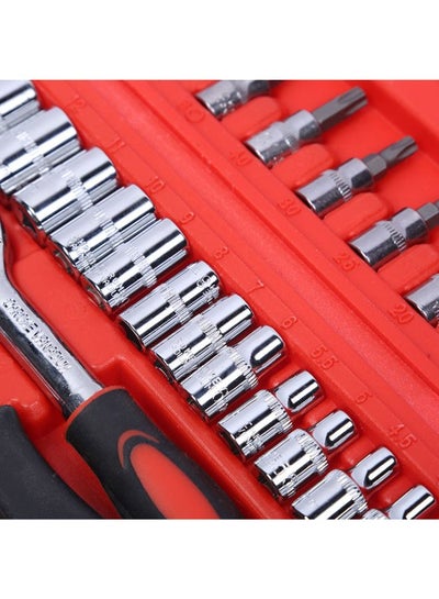 46-Piece Compact And Convenient Quick Ratchet Sleeve Auto Repair Tool Set
