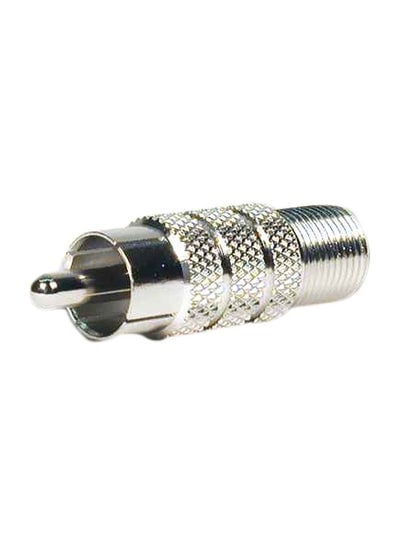 RCA Plug To F Jack Video Adapter Silver