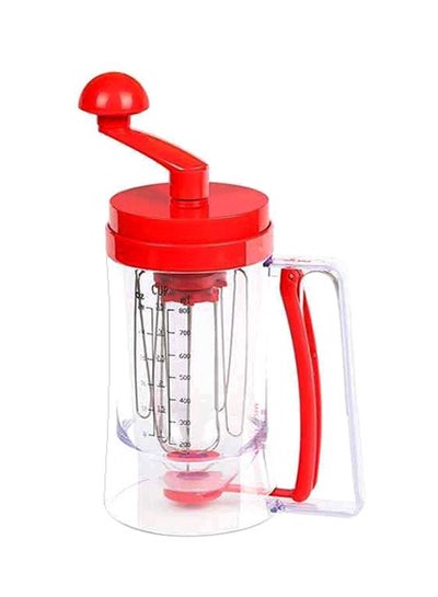 Manual Pancake Batter Mixing Machine Red/Clear 22.4centimeter