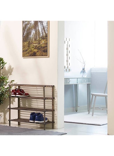 4-Tier Shoe Rack Brown