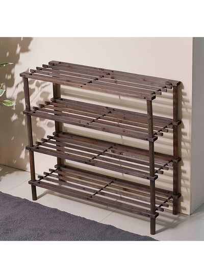 4-Tier Shoe Rack Brown