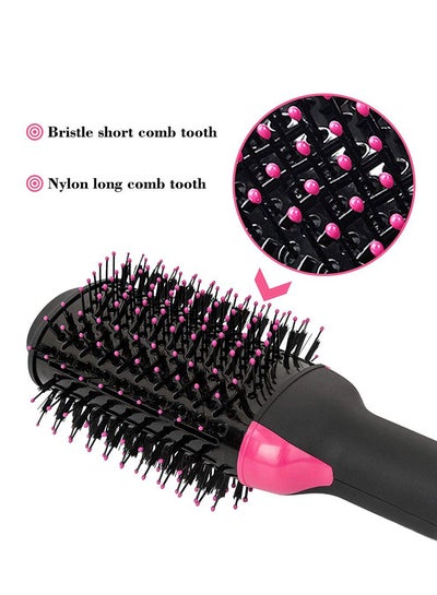 3 In 1 Hot Air Hair Dryer Brush Pink/Black