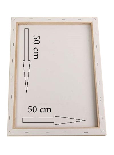 BTS Band Pattern Hidden Frame Canvas Wall Painting Multicolour 50 x 50centimeter