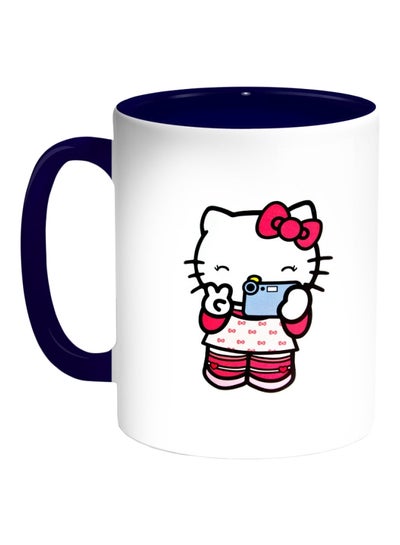Hello Kitty Printed Coffee Mug Blue/White/Pink 325ml