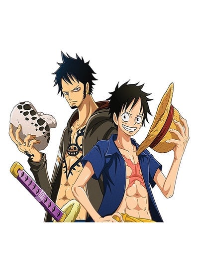 Anime Themed Printed MDF Wall Art White/Beige/Yellow 30x30cm