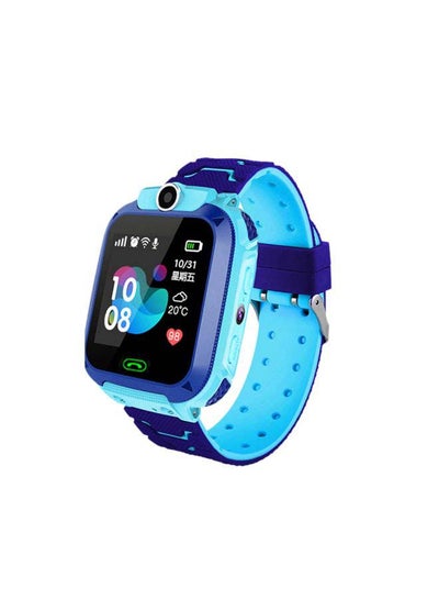 ساعة ذكية للأطفال Q12B ساعة هاتف ذكية لنظام Android IOS 2G بطاقة SIM باللون الأزرق