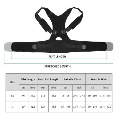 Brace Shoulder Spine Back Support Magnetic Therapy Posture Corrector Belt