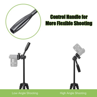 VCT-5208 Portable Tripod Stand With Remote Shutter Black