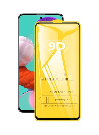 9D Tempered Glass For Samsung Galaxy A71 Full Glue Screen Protector Black