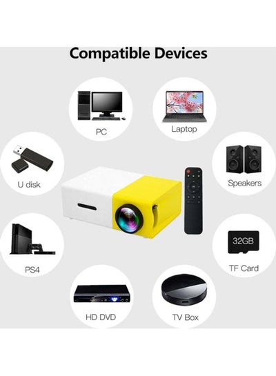 Mini Portable LED Projector OS3936Y-AU Yellow/White