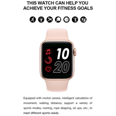 T500 1.54 Inch Screen Square Dial Multi-Function Smartwatch For Android/iOS Phones Black