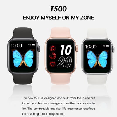 T500 1.54 Inch Screen Square Dial Multi-Function Smartwatch For Android/iOS Phones Black