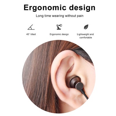 HE05 Bluetooth5.0 Wireless In-Ear Neckband Headphones White