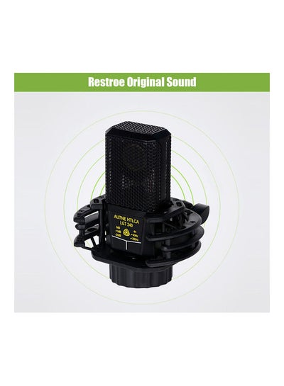 Professional Condenser Microphone Noiseless XLR Mic black