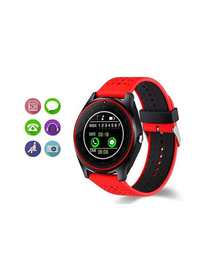 Bluetooth Smart Watch With Camera Red