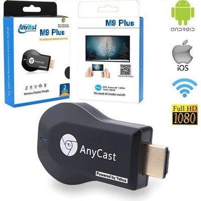 جهاز استقبال M9 Plus Miracast Wi-Fi Dongle باللون الأسود