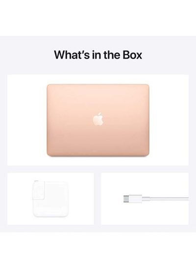 MacBook Air 13" Display, Apple M1 Chip With 8-Core Processor and 7-Core Graphics / 8GB Unified Memory / 256GB SSD / Integrated Graphics / mac OS / English Gold