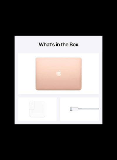 MacBook Air 13" Display, Apple M1 Chip With 8-Core Processor and 7-Core Graphics / 8GB Unified Memory / 256GB SSD / Integrated Graphics / mac OS / English Gold