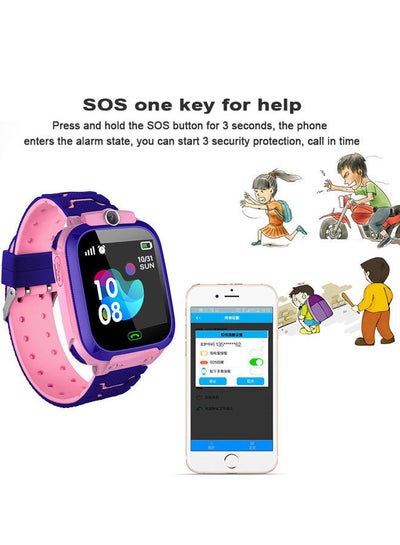 400 mAh Waterproof GPS Tracker Child Kids Smart Watch Blue/Black/Purple