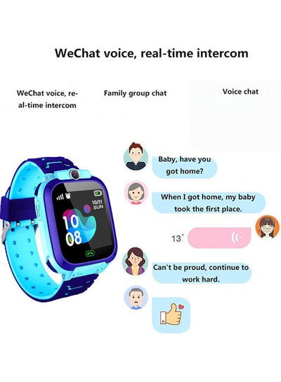 400 mAh Waterproof GPS Tracker Child Kids Smart Watch Blue/Black/Purple