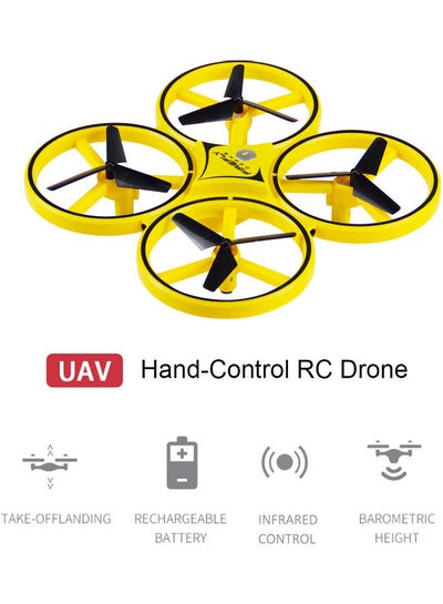Hand Controlled Infrared Motion Sensor Toy Drone With Led Lights For Kids