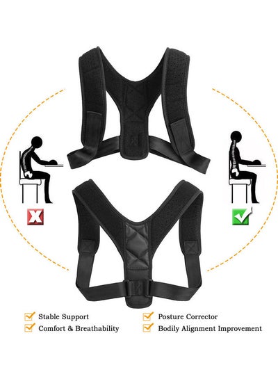 Adjustable Back Trainer Shoulder Straps Back 25 x 6cm