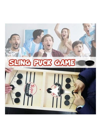 Table Desktop Battles Ice Ball Air Hockey Game Wooden Slide Pinball Bumper Catapult Chess Sports Board Game