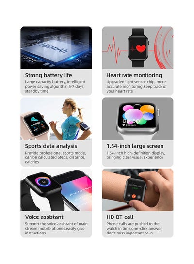 Global Version T500 PLUS Full Touch Screen Smartwatch Compatible With Android iOS Phones Rose Gold