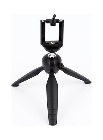 YunTeng 228 Mini Tripod with Phone Holder Clip Desktop tripod For camera for mobile phone Black