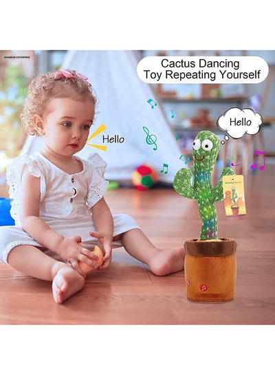 Dancing Cactus Twisting Music Toy Premium Chargable Green Color For 2+ Years Age Group Kids