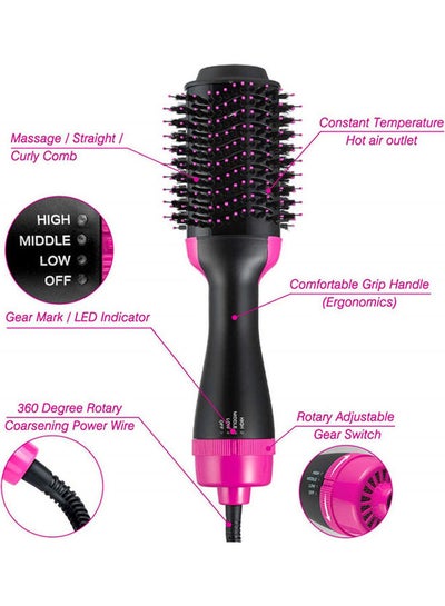 Hot Air Brush With Wire Pink/Black