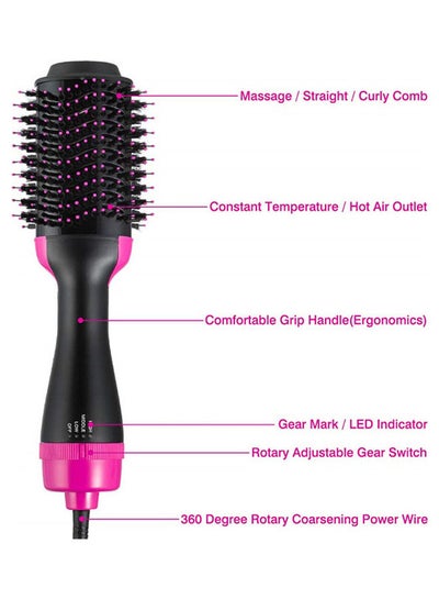 Hot Air Brush With Wire Pink/Black