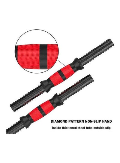 Dumbbell Set with Barbell Connecting Rod, 2021 New Model with longer 50cm Barbell Rod, Set for Body Workout, Home Workout, Gym 20kg