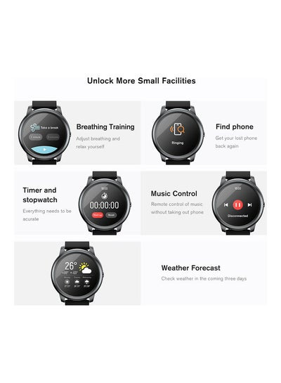 Global Version LS05 Solar Smart Watch Black