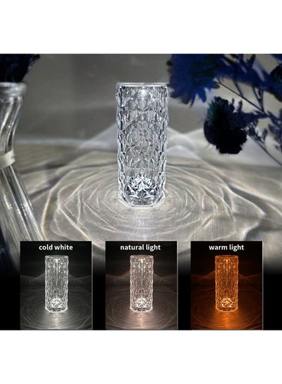 Acrylic Diamond Table Lamp Touching Clear