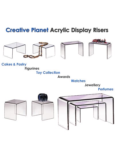 3-Piece Acrylic Display Riser Clear 12/15/18.cm