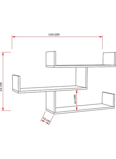 3-Piece Wall Mounted Floating Shelves White