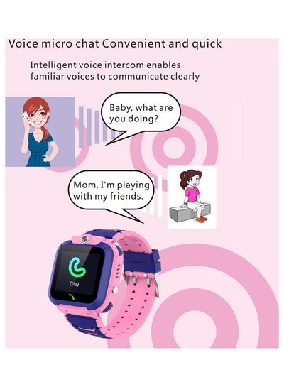 Waterproof Children Phone Smartwatch for Boys and Girls Pink/Blue