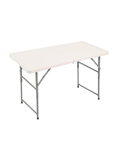 Foldable Buffet Table White/Black 122x75x60cm
