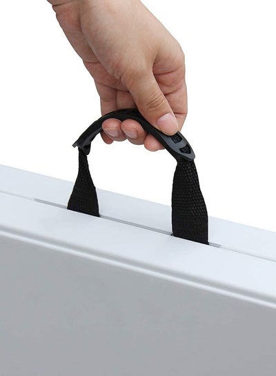 Foldable Buffet Table White/Black 122x75x60cm