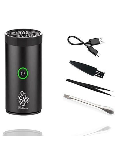USB Rechargeable Car  Incense Burner Black 14x6x6cm