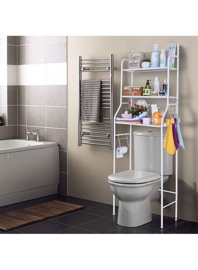 3 Tier Bathroom Organiser Over The Toilet Storage White 158cm