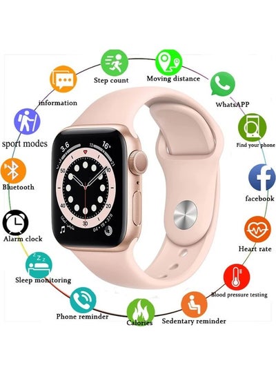 280 mAh Smart Watch T500 Plus With Health Fitness Tracker Pink