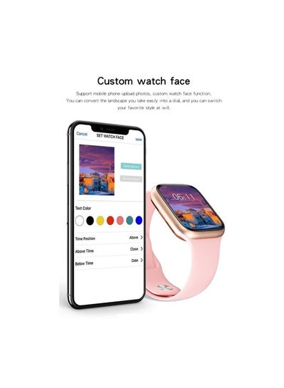 280 mAh Smart Watch T500 Plus With Health Fitness Tracker Pink