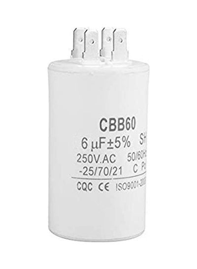Plastic Shell Capacitor With Frequency Of 50Hz/60Hz For Washer Air Conditioners Compressors Pump & Motors White 2inch