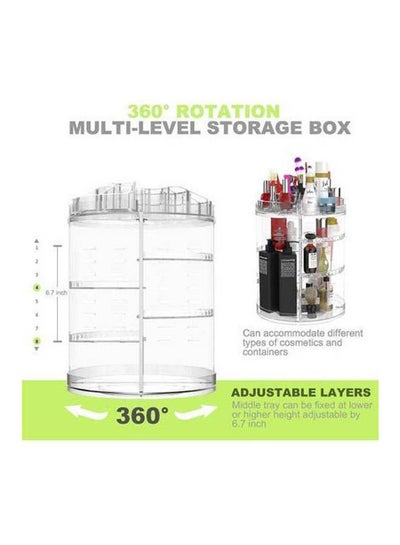 Makeup Organizer 360 Degree Rotating Adjustable Multicolour