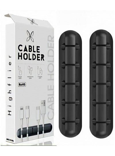 Pack of 2 Clips Holder USB Cables and Power Cord