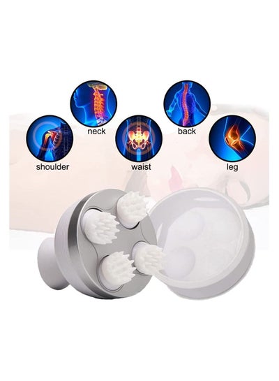 3D Electric Kneading Therapy Massager for shoulders abdomen and Back, with 4 massaging head